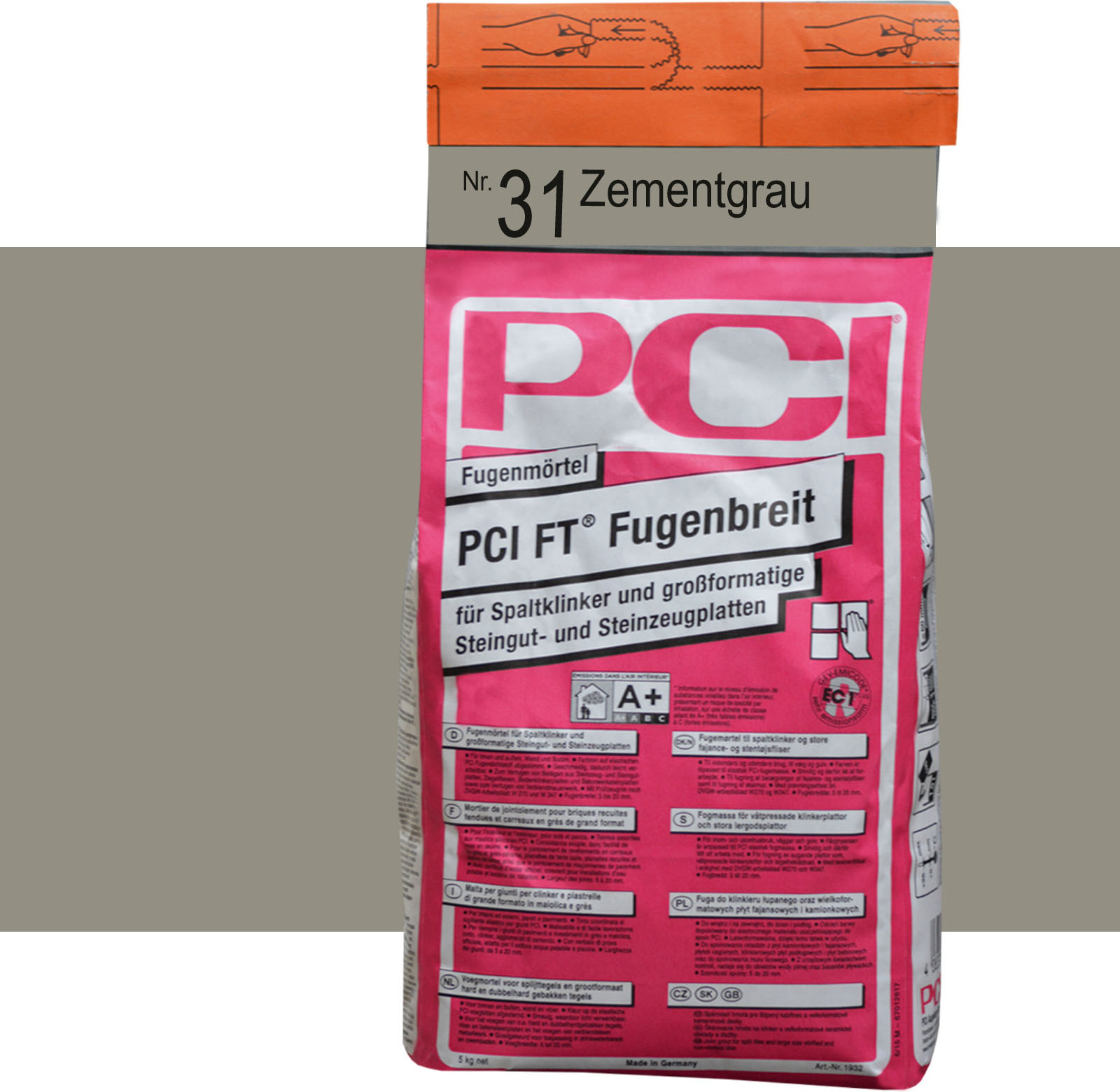 PCI FT Fugenbreit 5kg Nr. 31 zementgrau 1932
