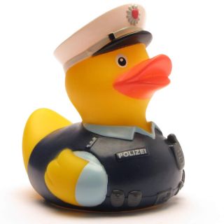 Duckshop I Badeente Polizist I Polizei Quietscheentchen I Quietscheente I Geschenk Beamte I Präsent Sammler 6998