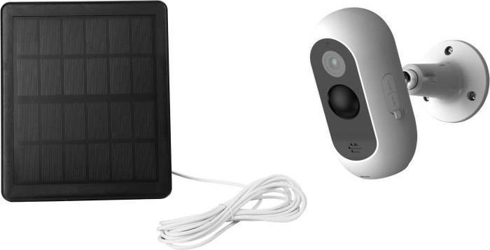 LINK2HOME WLAN solárna kamera HD 1080P, uhol 110°, nočné videnie, detekcia pohybu 10 m, IP65, 16 GB SD karta, kompatibilná s Tuya Chromecast