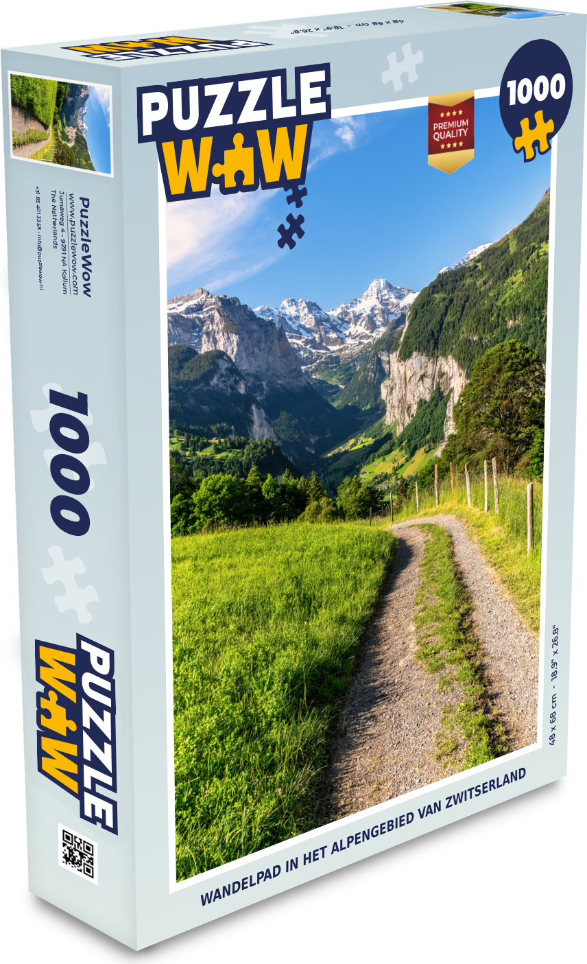 MuchoWow® Puzzle 1000 Teile Wanderweg in der Alpenregion der Schweiz - Spielzeug - Alt und Jung - Spiele - Puzzeln 136|51457321
