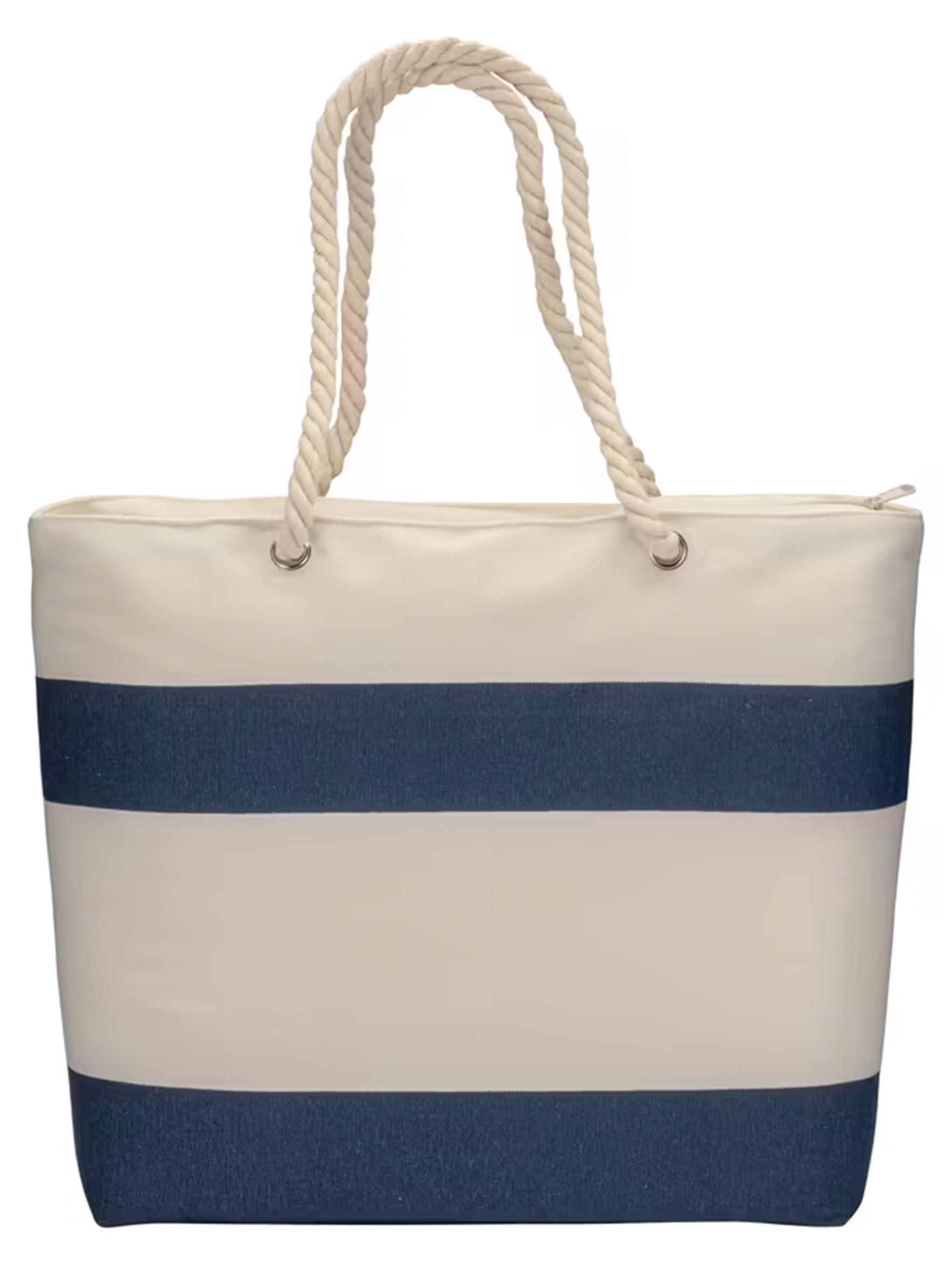 Yuhu Strandtasche Tote Bag mit Seilgriffe und Zwickel VN-22838