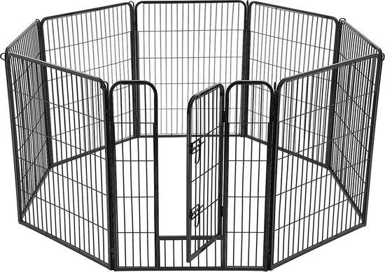 OEM Hundezwinger - 8 Ecken - Tierheim - Für Haustiere - Schwarz - 77 x 100 cm 2026