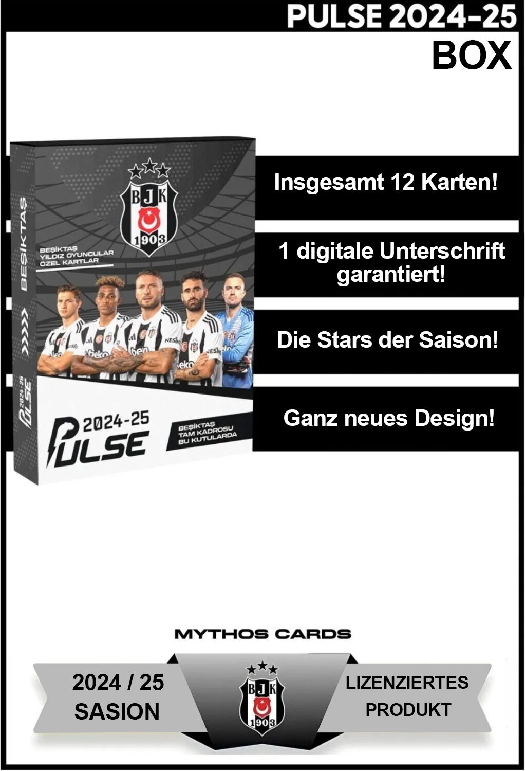 Jungengel Beikta 2024/2025 Fußballkarten Sammelkarten Besiktas 12x Stück