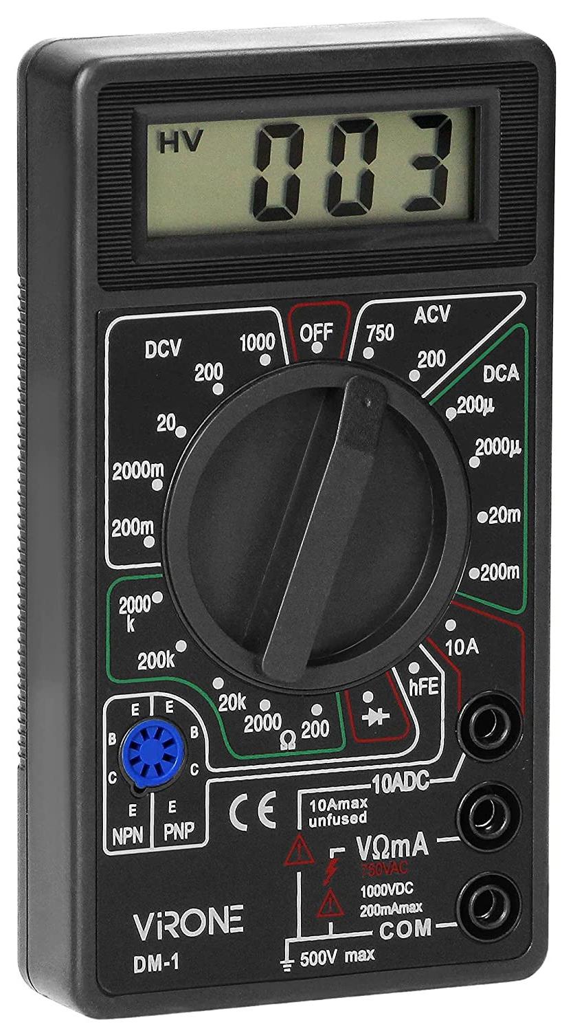 ORNO Virone DM-1 Multimeter Digitalmit LCD-Display Anzeige für schwache Batterie