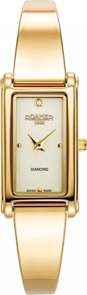 Damen Uhr ROAMER 866845 48 35 20, gold, klassisch, schmuckvoll