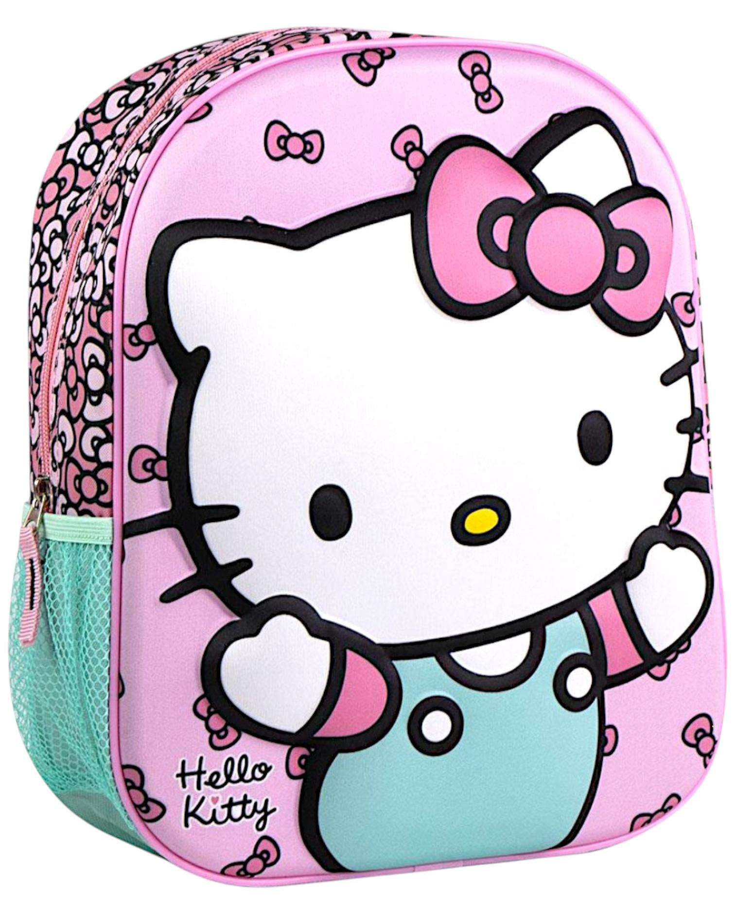 Cerda Rucksack Hello Kitty 3D - Mädchen Kindergartenrucksack 31x25x10 cm