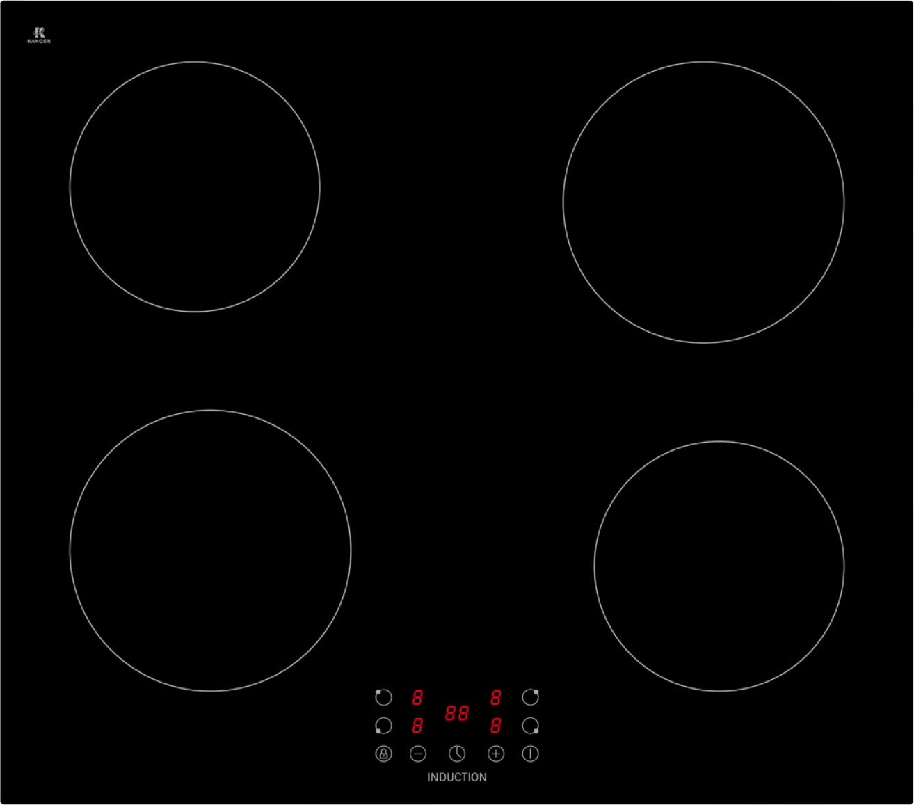 PKM Indukčná varná doska KHIF4 G 60cm samospádová Dotyková bezrámová sklokeramika