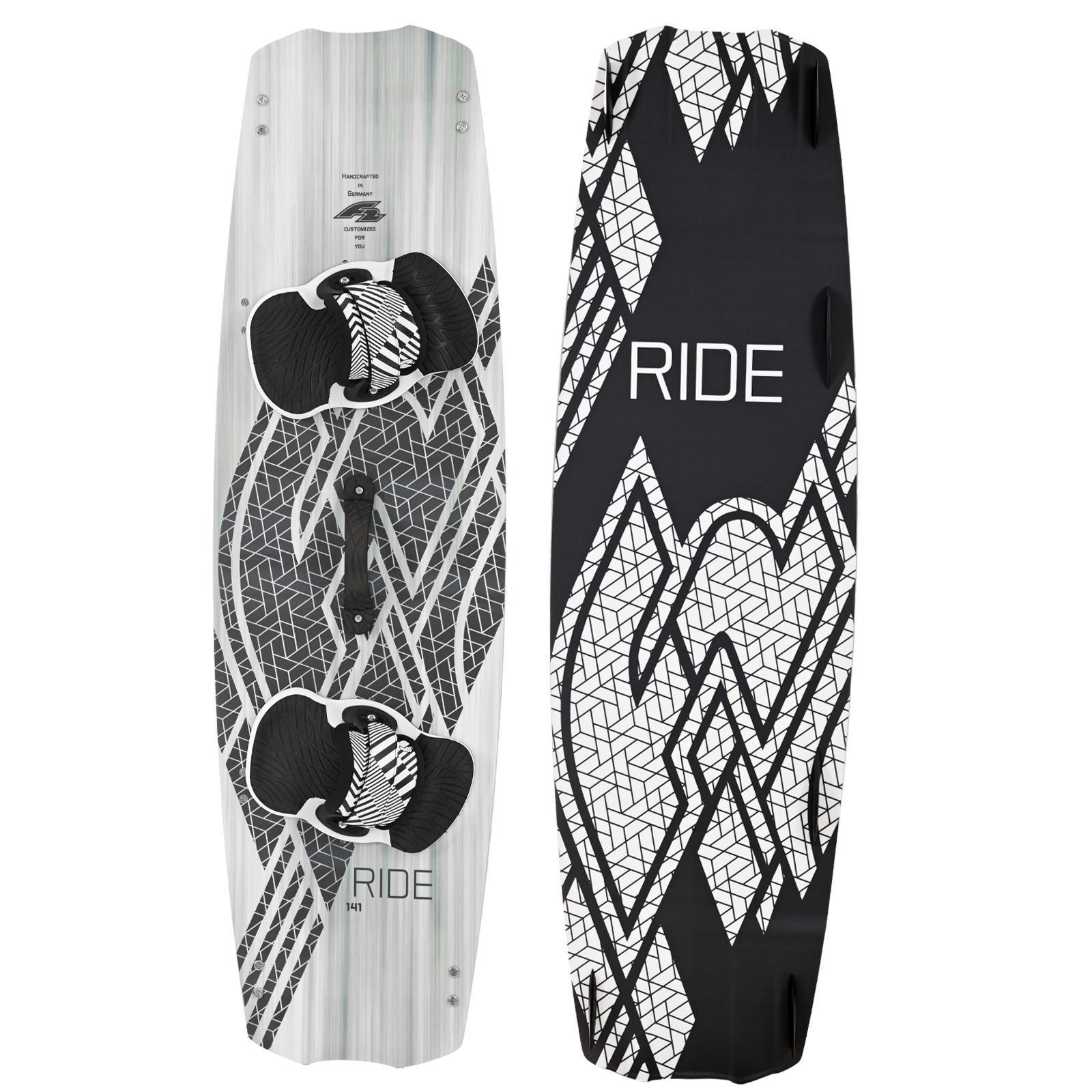 F2 Kiteboard Ride White Icon Kitesurf Board 141cm Weiss 2025