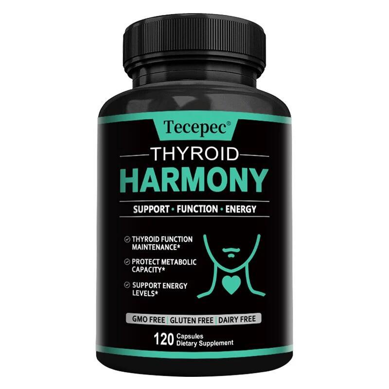 Tecepec Thyroid Harmony (120 Kapseln) Nahrungsergänzungsmittel, Schilddrüse, Energie, Stoffwechsel, Schilddrüsenfunktion, Schilddrüsengesundheit, Nährstoffe