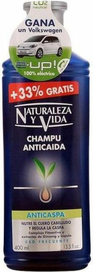 NaturalEZA Y VIDA Šampón proti vypadávaniu vlasov a lupinám 400ml Unisex