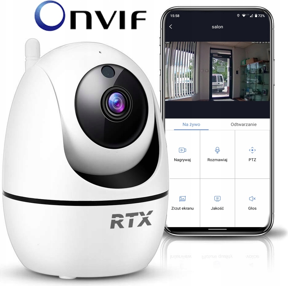 RTX Kamera P2P AUDIO WiFi IR SD SLEEPING ONVIF P68W