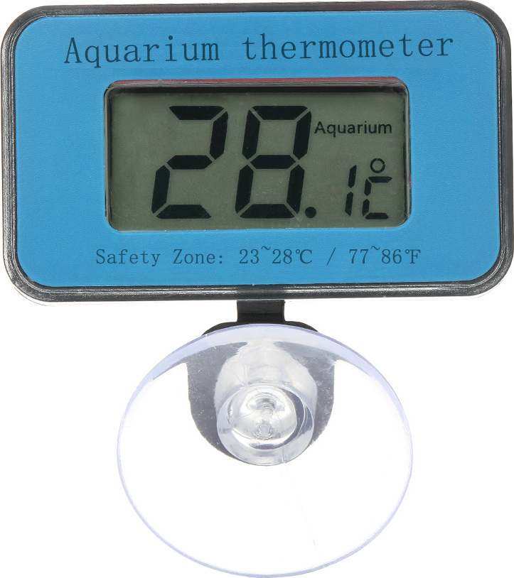Homgeek Digital LCD Aquarium Thermometer mit Saugnapf Wasserdicht Mini Indoor Aquarium Thermometer Temperaturmessung Display Aquarium Zubehoer