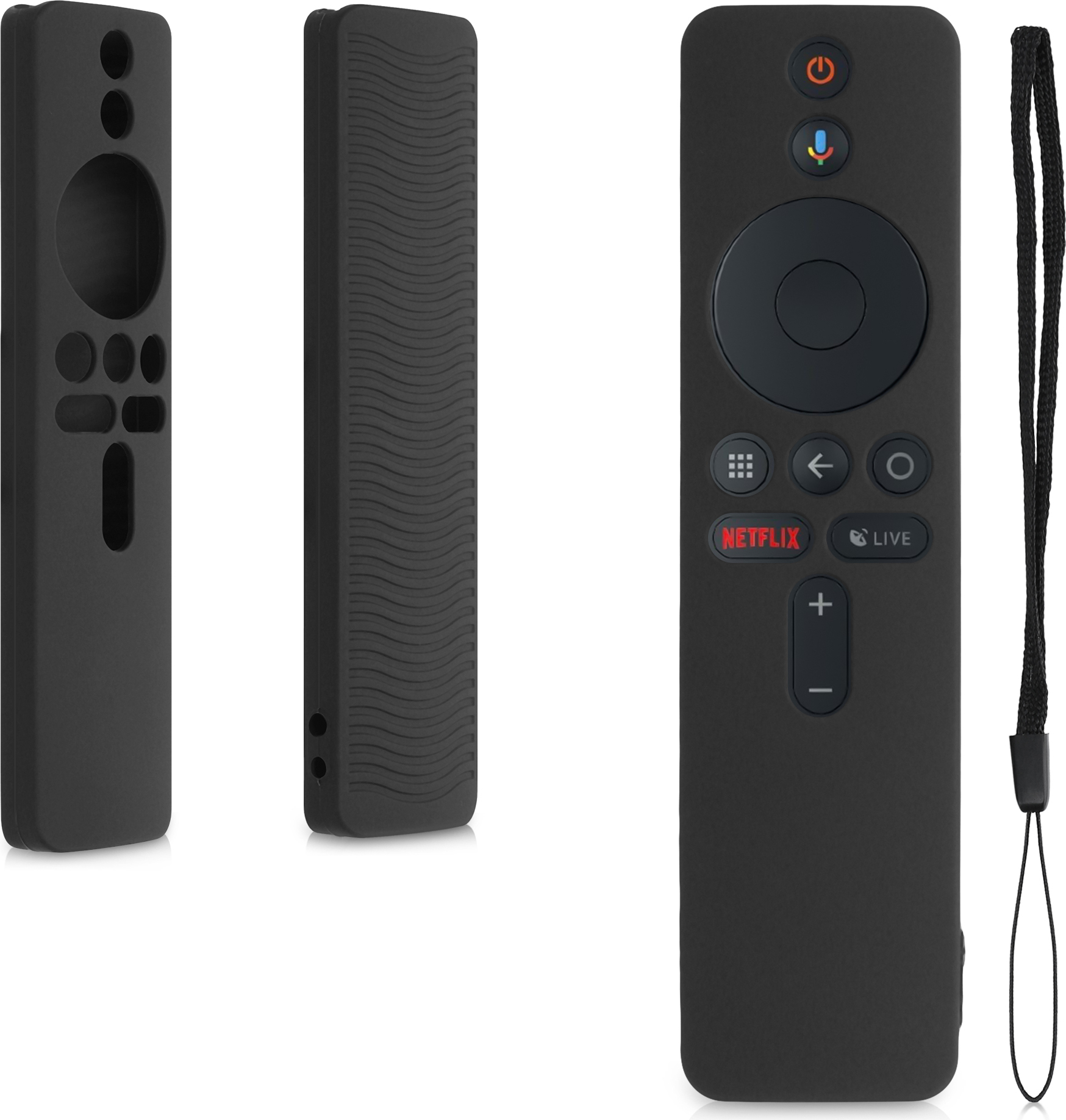 kwmobile Hülle Fernbedienung kompatibel mit Xiaomi Mi Box S Hülle - Silikon Case für TV Zubehör in Schwarz 55139.01