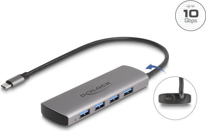 DELOCK USB 10 Gbps 4 Port USB Typ-A Hub