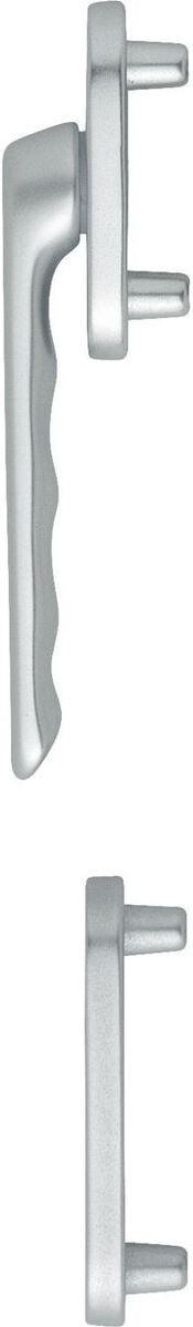 HOPPE Balkontürgriff LIÈGE Halbgarnitur | Silber Eloxiert, Außen Flach 24mm | Für Balkon- Und Fenstertüren