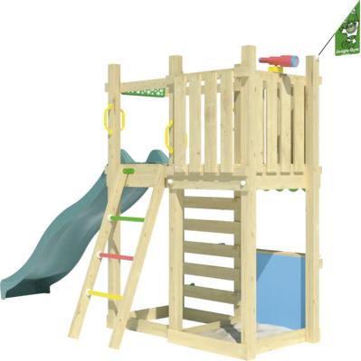 Spielhaus mit Stelzen Jungle Gym 358 x 132 cm Holz dunkelgrün