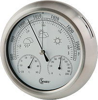Sunartis THB 367 SS, Edelstahl, Außen-Barometer, Außen-Hygrometer, Außen-Thermometer, Barometer, Hygrometer, Thermometer, Barometer, Hygrometer, Thermometer, Edelstahl, 970 - 1050 kPa