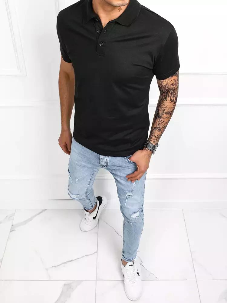 Dstreet Herren-T-Shirt mit Kragen Priceh schwarz M 698309
