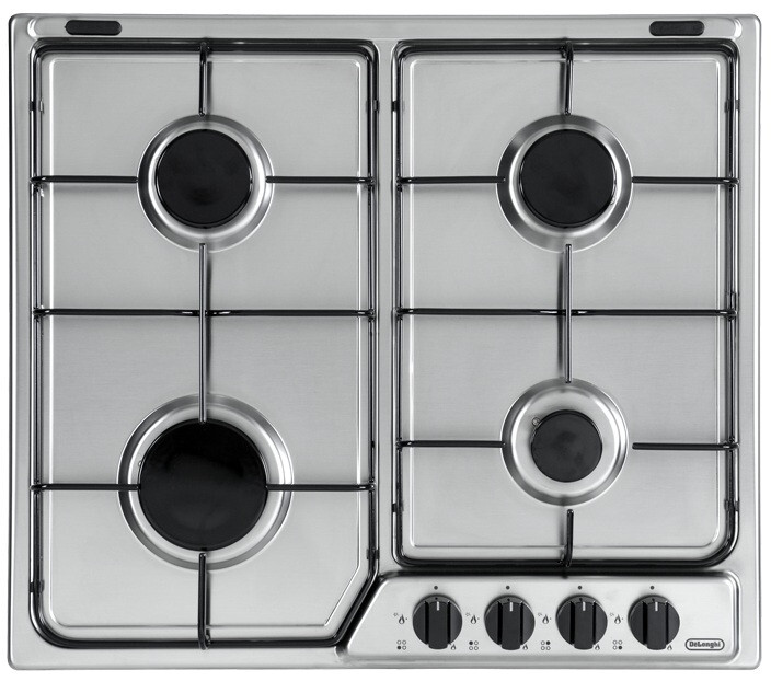 DeLonghi YAF46 ASV Vstavaná plynová varná doska, 4 horáky, čierna/strieborná