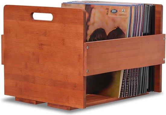 OEM Bamboe Vinyl Record Organizer - Organizer für LP Schallplatten - Schubladen für 80 Schallplatten 2026