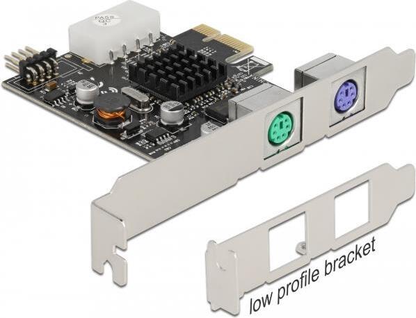 DELOCK PCI Express x1 Karte 2x PS/2 Low Profile Formfaktor