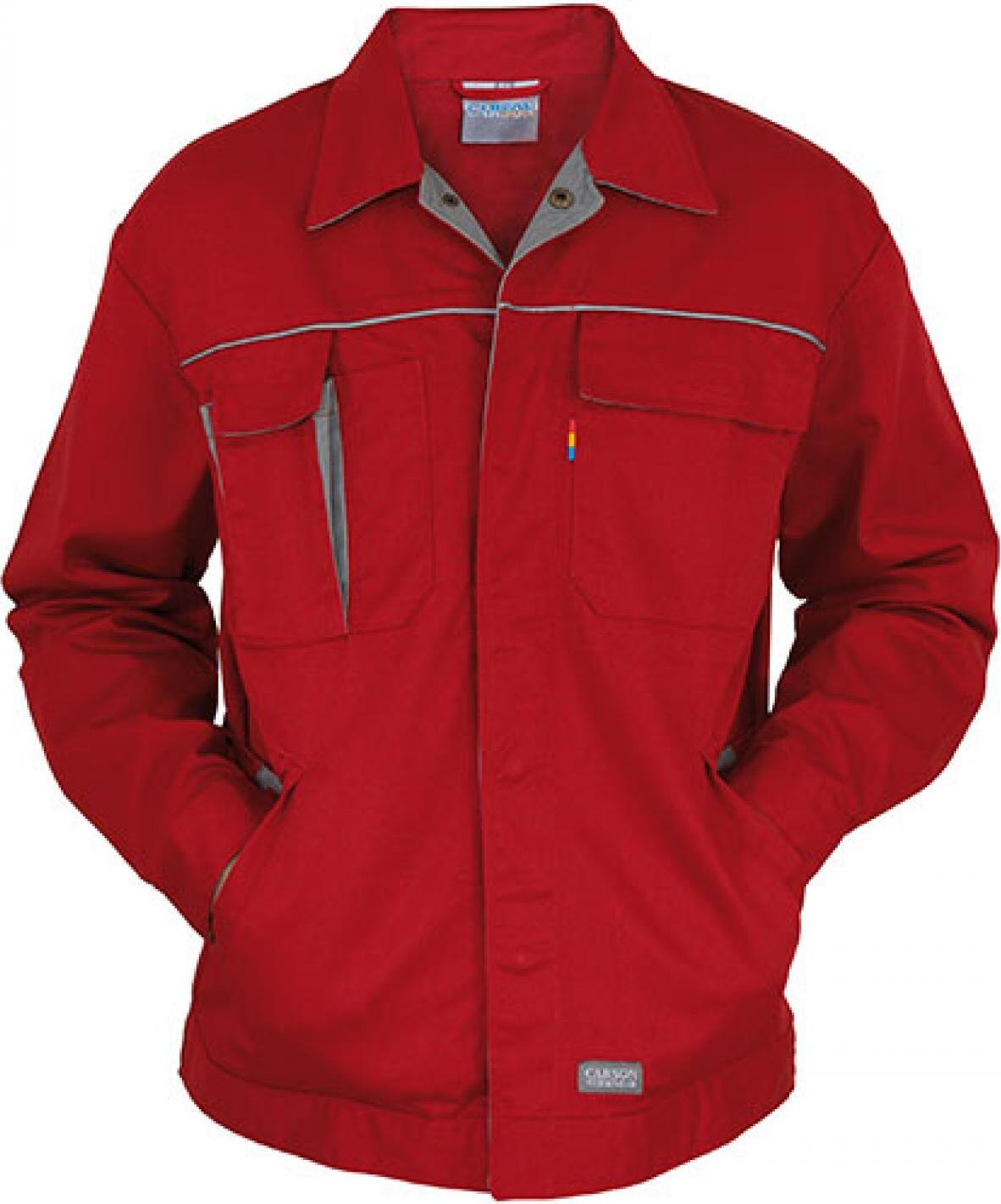 Carson Contrast CC710 | Herren Contrast Work Jacket / Bei 60 Grad waschbar - Farbe: Red/Grey - Größe: 54