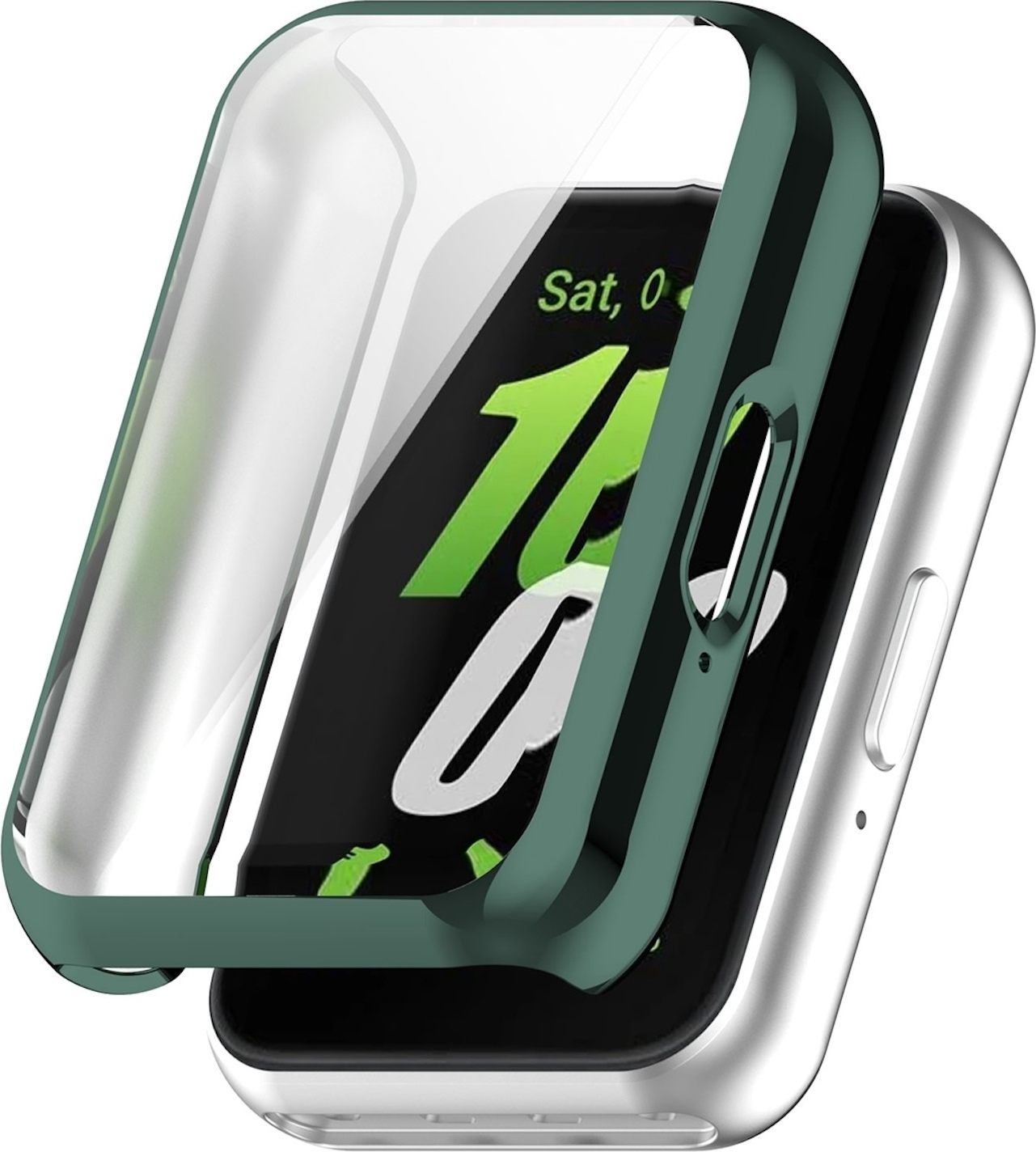Pre Samsung Galaxy Fit 3 Full Cover TPU Galvanizovaný kryt hodiniek Green