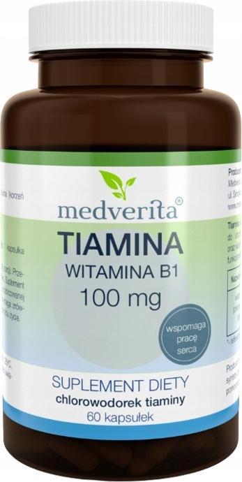 MEDVERITA Thiamin 100 mg VITAMIN B1 HERZ NERVENSYSTEM 60 Kapseln