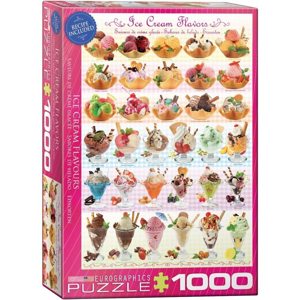EUROGRAPHICS Puzzle Eiscreme-Geschmacksrichtungen 1000 Teile 6000-0590