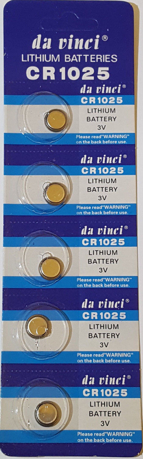 1 x CR1025 3V  Lithium Batterie auf 1 Blistercard a 1 Stück Eunicell 