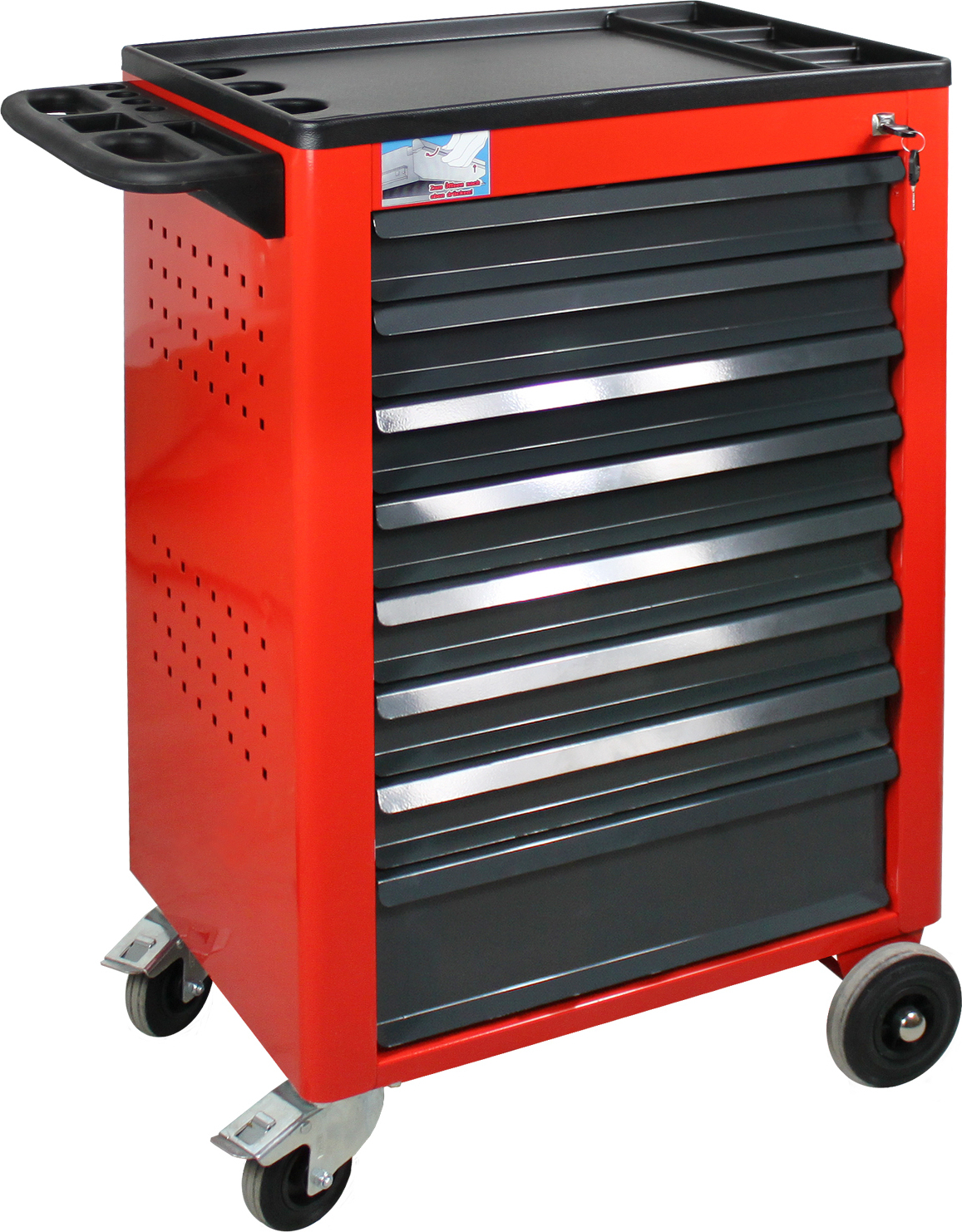 Werkstattwagen Cheetah | 8 Schubladen | HxBxT 96x61x45cm | Verkehrsrot