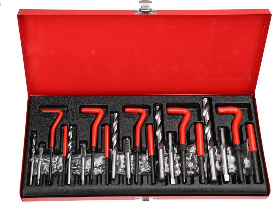 StarTech Gewindereparaturset Auto - 131-teiliges metrisches Gewindereparatur Kit - Motorblock Reparatur M5 M6 M8 M10 M12 - Für Metall