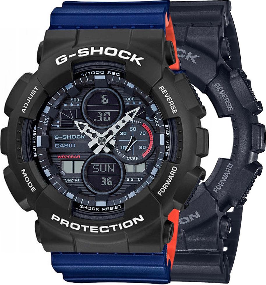 Hodinky Casio G-Shock SET GA-140-1A1ER + BEZEL 10508136 + BAND 10527467 20BAR
