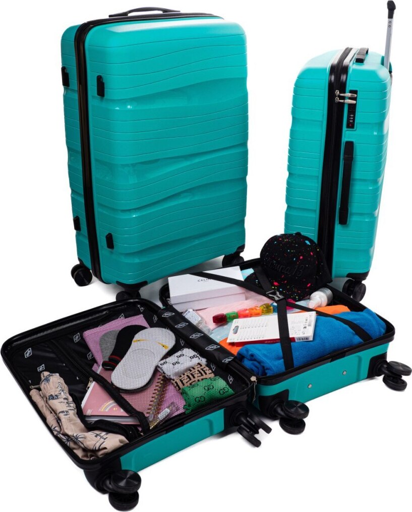 ShopJK Reisekoffer PP3, Farbmuster: türkis XL PP3TYRXL