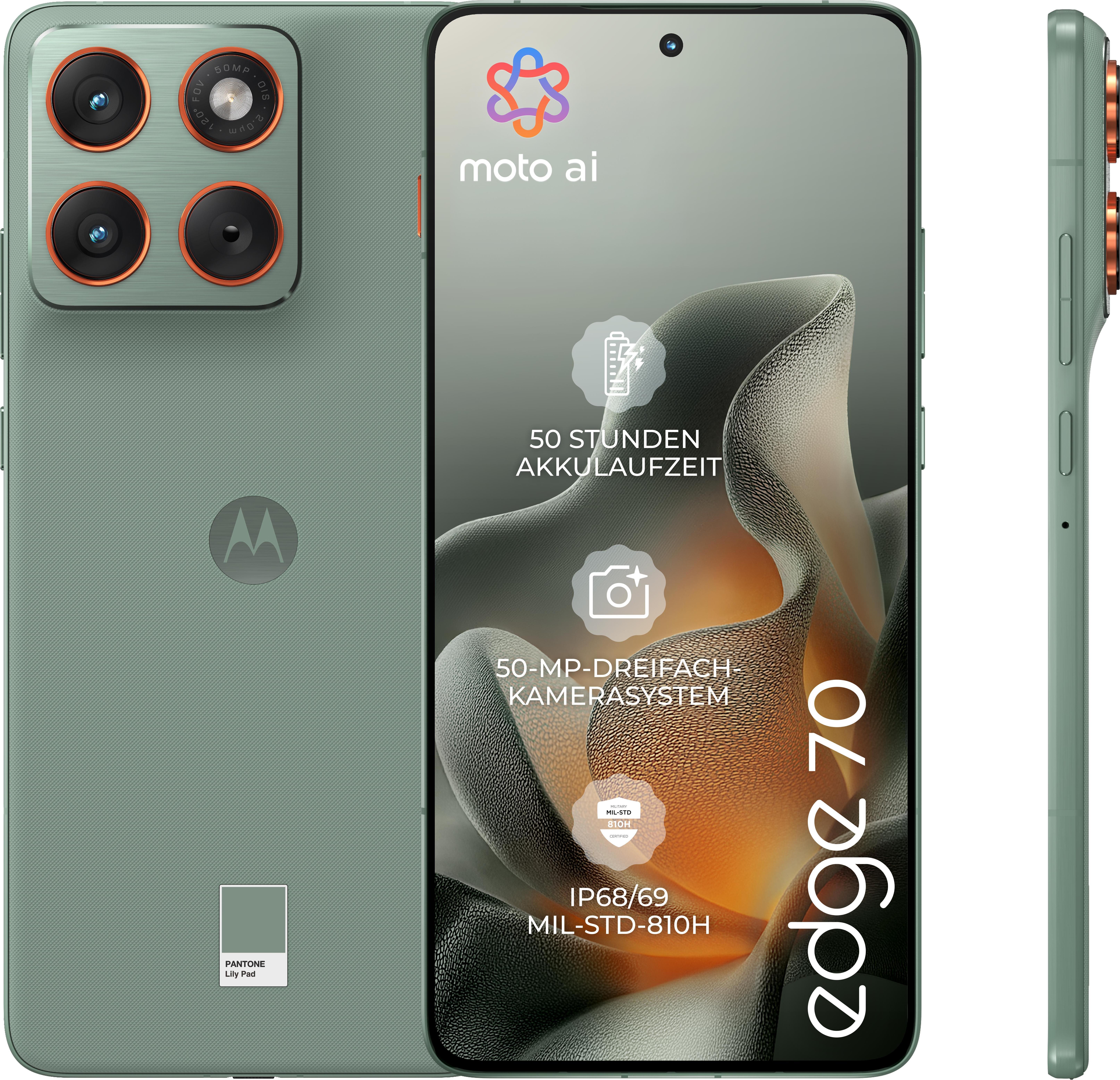 Motorola edge 70 , 17 cm (6.7"), 12 GB, 512 GB, 50 MP, Android 16.0, Zelená