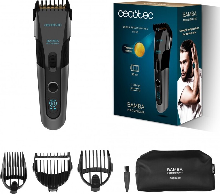 Cecotec Haarschneider Haarpflege Bamba PrecisionCare Titan Klinge Präzision