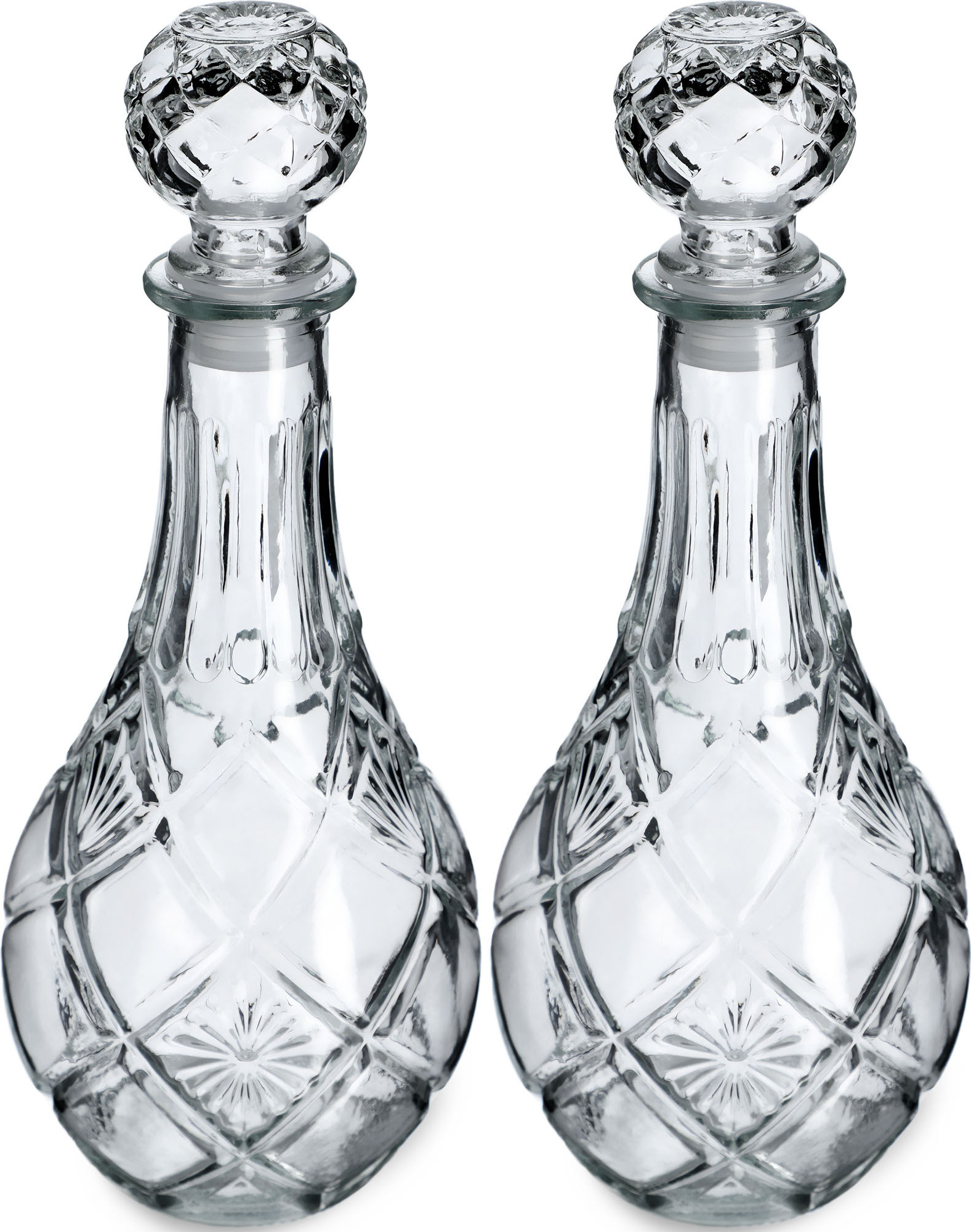 Relaxdays Whisky Karaffe, Glas, Dekanter für Whiskey, Cognac, Rum, Gin, 900 ml, Schnaps Karaffe