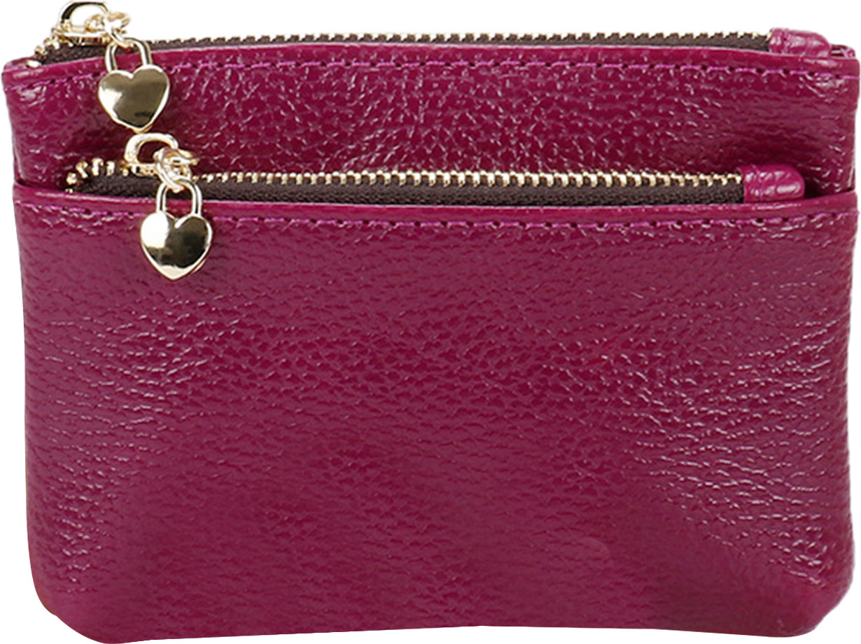 Bremen Kurze Brieftasche mit Reißverschluss und Quaste, zarte Nähte, feine Textur, handgehaltener Kreditkartenhalter, quadratisch, Mini-Geldbörse für Damen, Accessoire für Damen 3577571