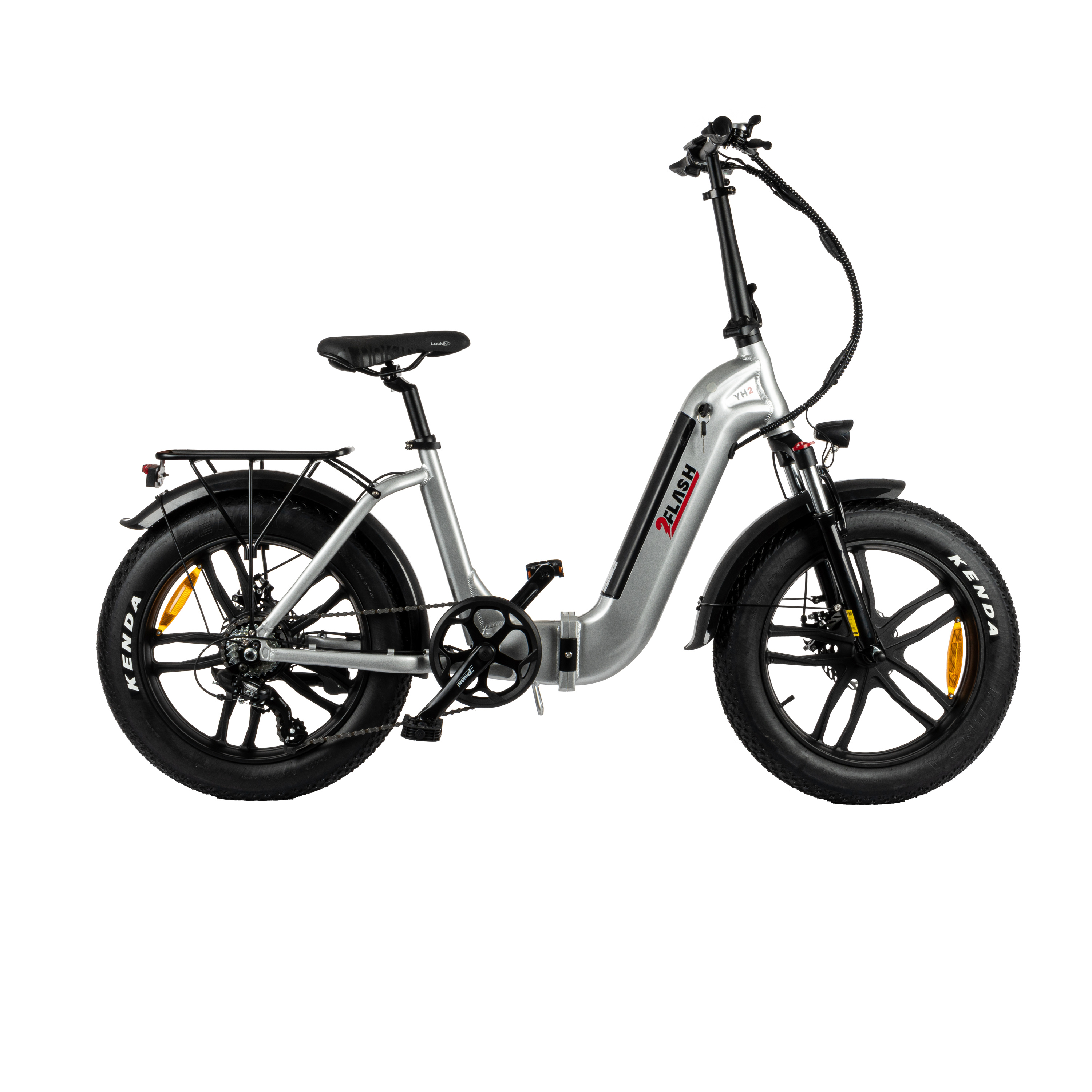 2Flash YH2 Foldable E-Bike Metallic Grey, 20