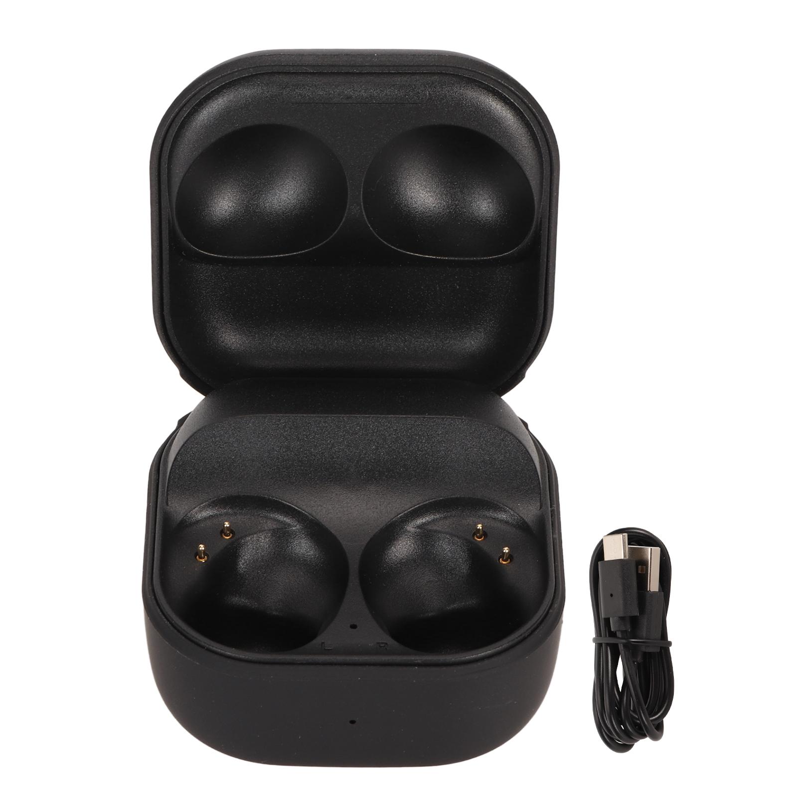 Cocosity Ladeetui für Ohrhörer, 600 mAh, Ersatz-Ladeetui für Bluetooth-Kopfhörer, für Galaxy Buds2 Pro SM R510, Schwarz