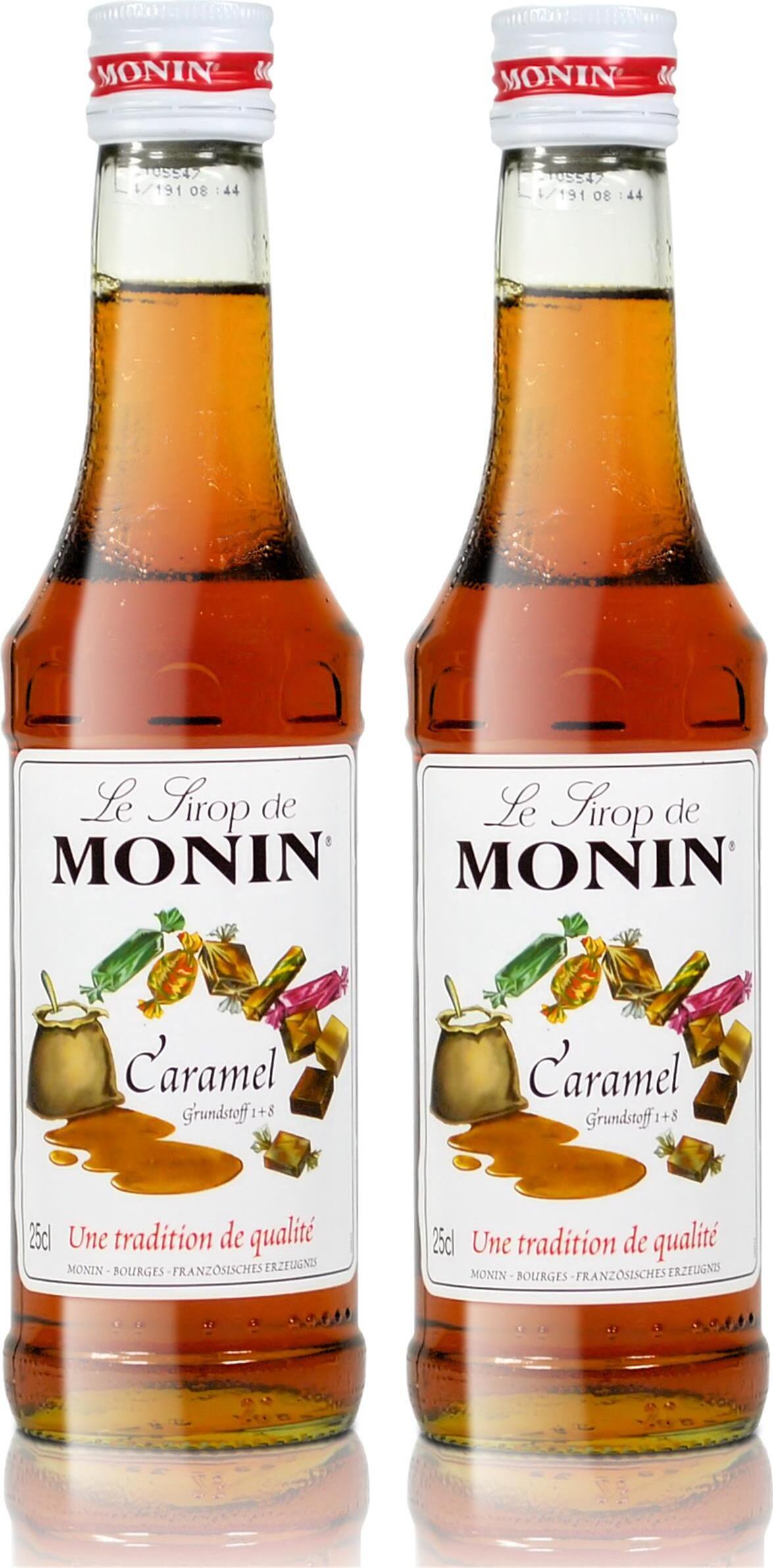 2x Monin Karamell / Caramel Sirup, 250 ml Flasche