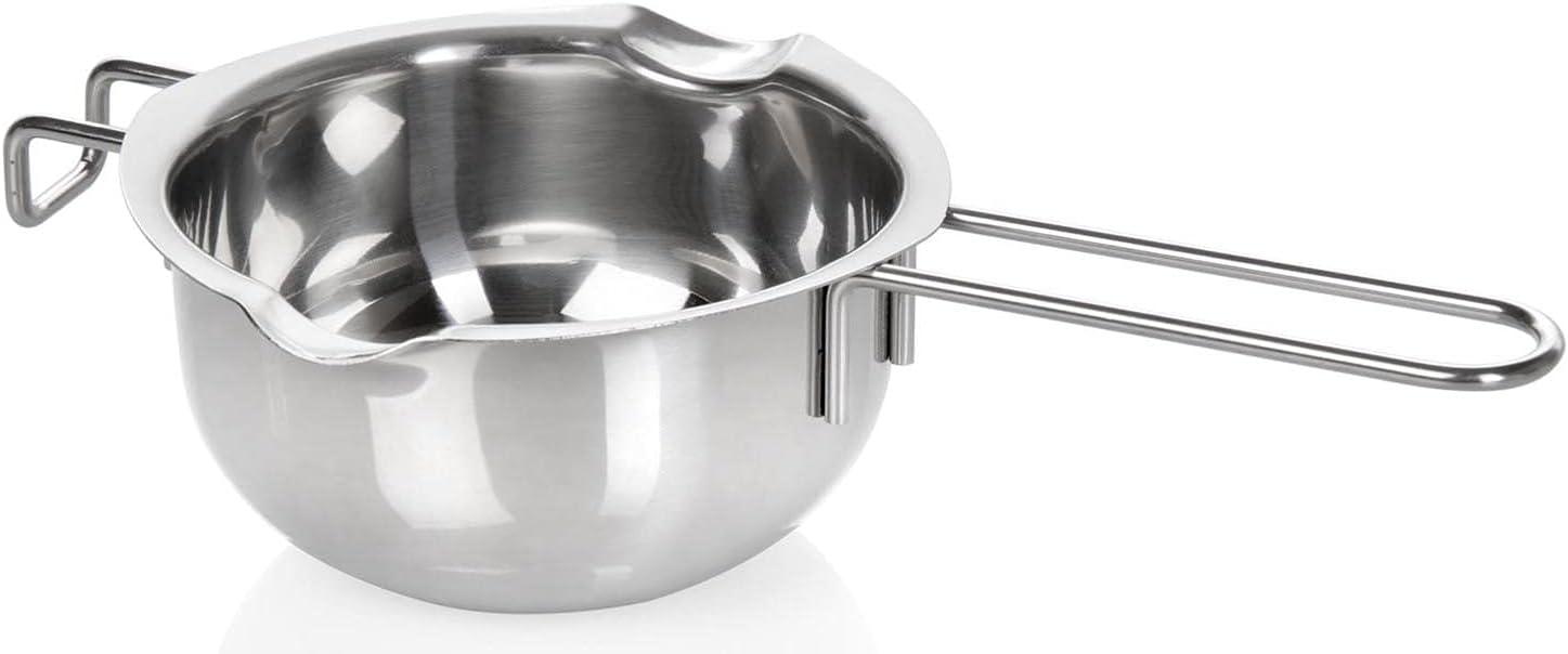 wenco Wasserbad Schmelzschale – Hitzebeständiger Schmelztopf mit Griff zum Schmelzen von Schokolade, Butter und Wachs
