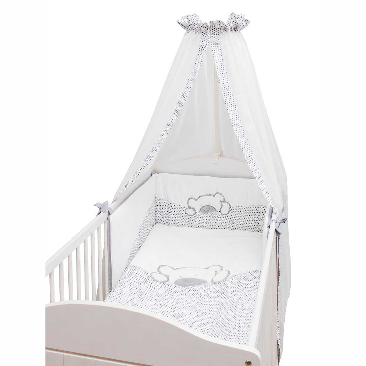 Be Be's Collection Big Willi grau Bettwäsche 100x135, Nestchen + Himmel 206-33