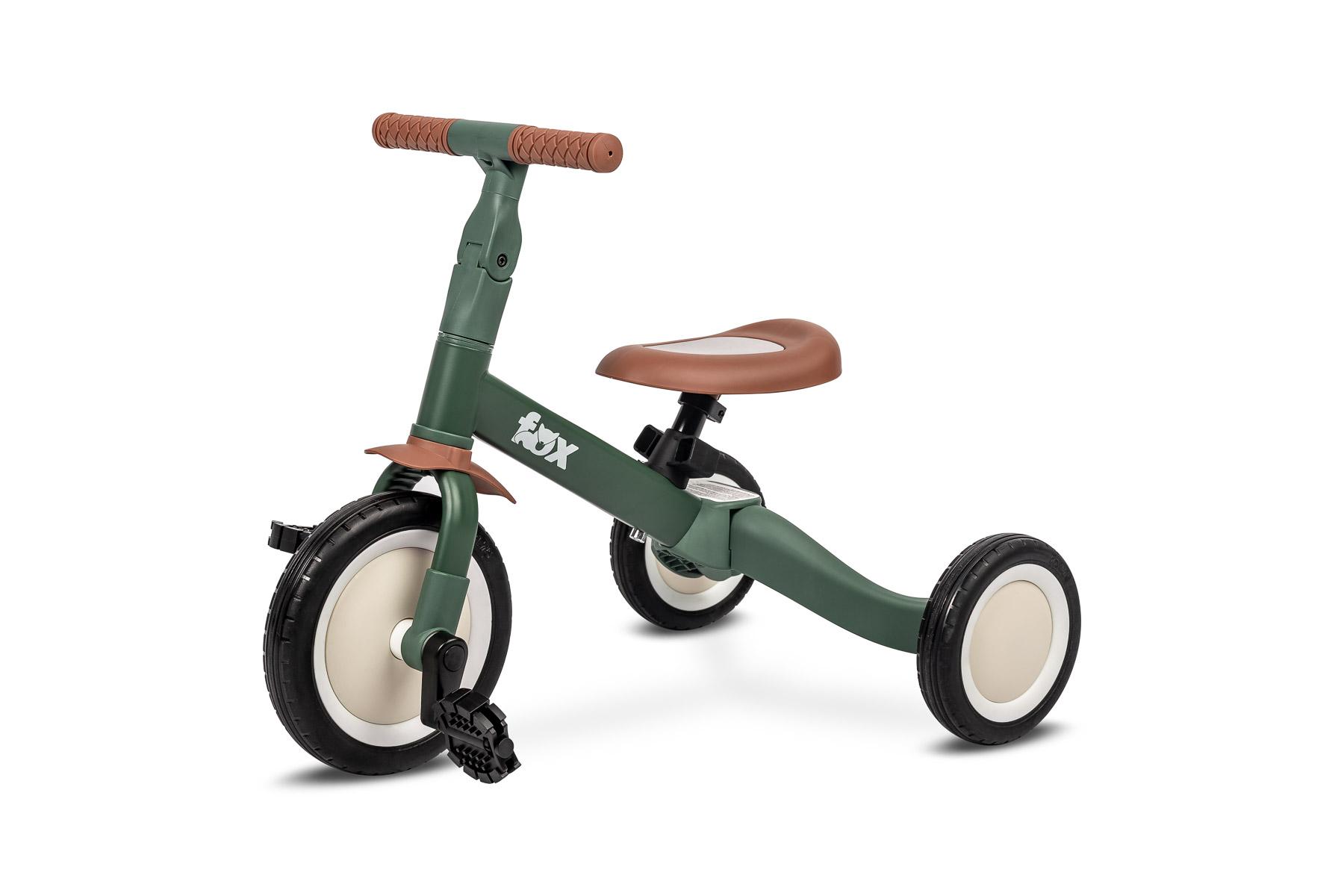 TOYZ, Dreirad Laufrad Kinder, 4in1 Kinderfahrrad, Dreirad, Zweirad, Fox, Grün TOYZ-0272
