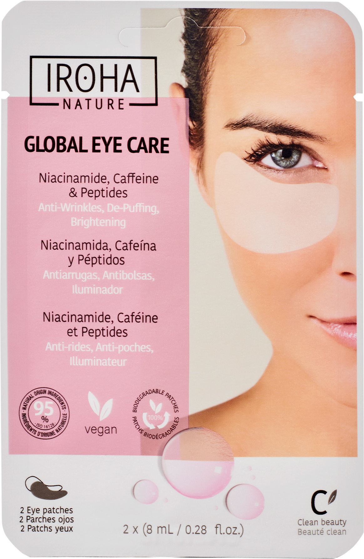 Iroha Nature Iroha Global Eye Care Pads (Augenpads 1 Paar, Augenpatches Unisex) 659607