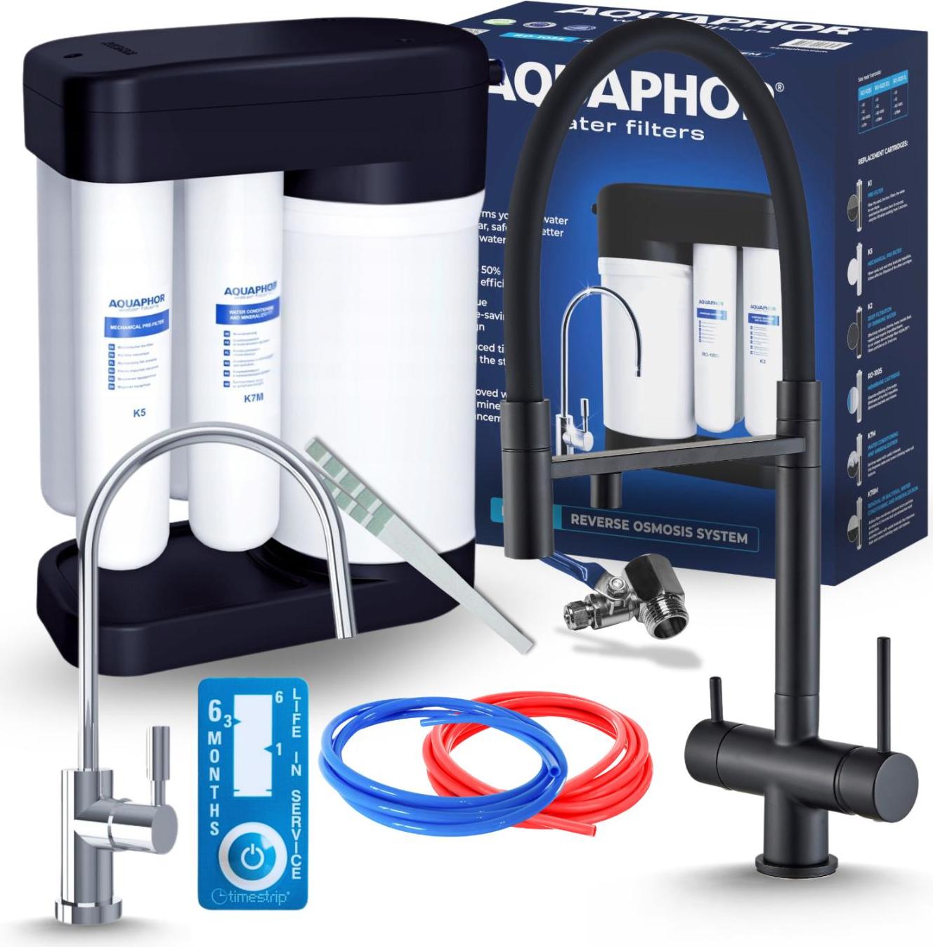 Küchenarmatur Ari 3-Wege Ausziehbar Keramikventil Schwarz