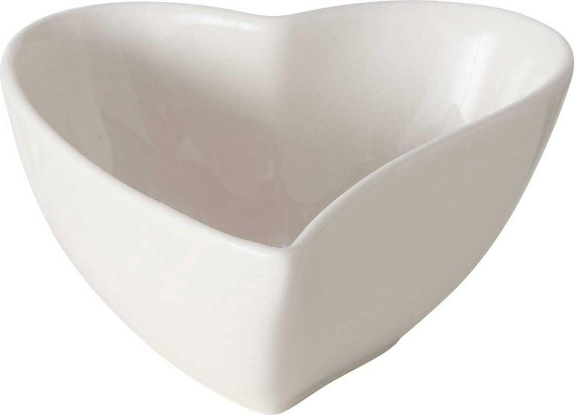 Boltze Schale in Herzform LINORA, weiß