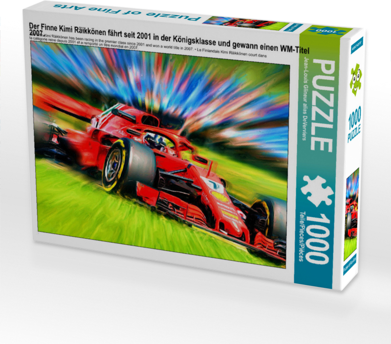 CALVENDO Puzzle Der Finne Kimi Räikkönen fährt seit 2001 in der Königsklasse und gewann einen WM-Titel 2007. 1000 Teile Lege-Größe 64 x 48 cm Foto-Puzzle Bild von Glineur alias DeVerviers Jean-