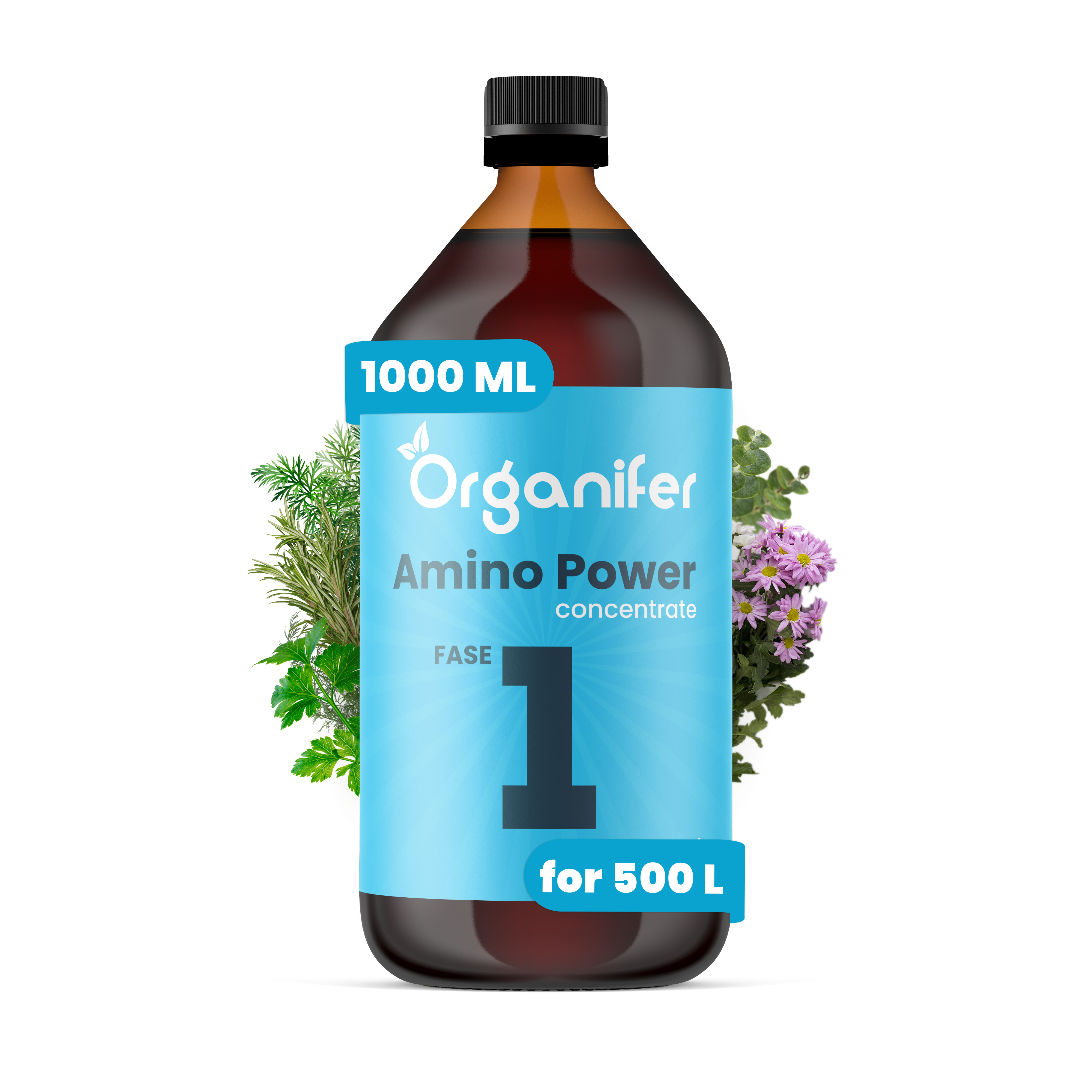 Flüssigdünger für die Wachstumsphase - Amino Power 1000 ml Konzentrat - für 500 l- Organifer 27495