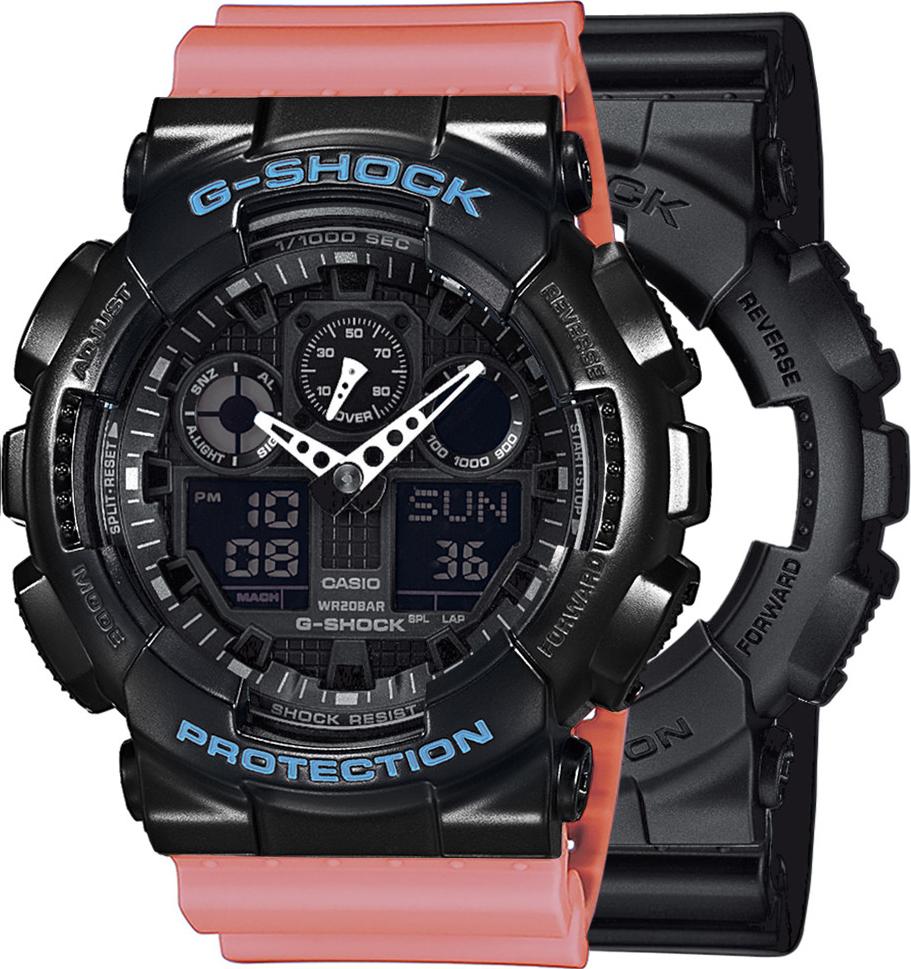 Zegarek Casio G-Shock SET GA-100-1A1ER + BEZEL 10514393 + PASEK 10498150 20BAR